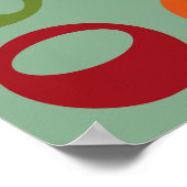 Modernes Retro Abstrakt Art Poster aus dem Mittela (Ecke)