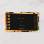 Modernes Retro Abstrakt Square Collection Business Visitenkarte (Rückseite)