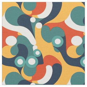 Modernes Retro-Abstrakt Stoff