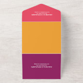 Modernes Retro-Ambiente in einer Hochzeitsfeier All In One Einladung (Außenbereich)