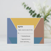 Modernes Retro-Ambiente RSVP Karte (Stehend Vorderseite)