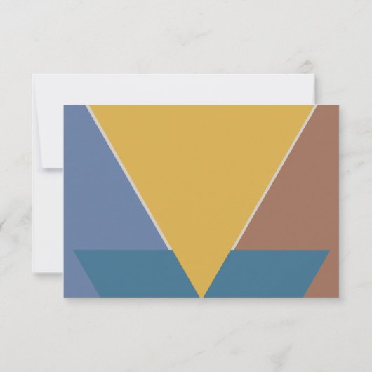 Modernes Retro-Ambiente RSVP Karte (Rückseite)