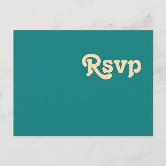 Modernes Retro | Aquamarine Hochzeit RSVP Postkart Postkarte (Vorderseite)