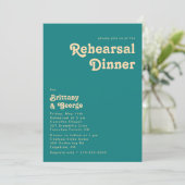 Modernes Retro | Aquamarine Probe Einladung (Stehend Vorderseite)