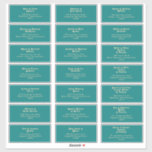 Modernes Retro | Aquamariner Aufkleber für die Adr<br><div class="desc">Dieses moderne Retro | aquamarine Hochzeitsgast-Adresse-Aufkleber ist perfekt für Ihre einfache Vintage, farbenfrohe tropische boho Sommerhochzeit. Sein einzigartiger böhmischer Schriftart aus der Mitte des Jahrhunderts verleiht diesem Design eine klassisch minimalistische Hippie-Atmosphäre. Wenn Sie ein Design suchen, das helle, kühne Farben für Ihre kreative 70er Strandhochzeit bietet, dann sind dieses Produkt...</div>