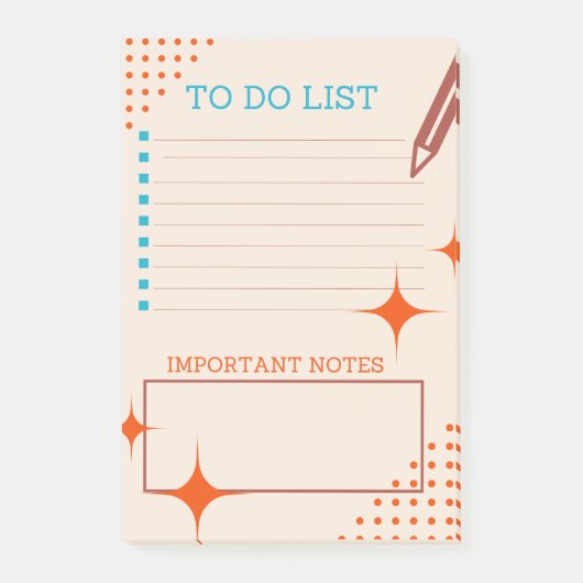 Modernes Retro aus dem Mittelalter zu erledigen Post-it Klebezettel (Vorderseite)