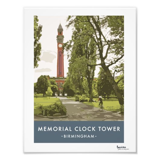 Modernes Retro Birmingham Poster (Vorne)