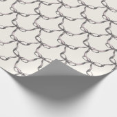 Modernes Retro BlackBow Weihnachten des Mitteljahr Geschenkpapier (Ecke)