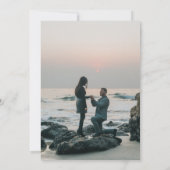 Modernes Retro Blue Chinoiserie Blumenstrauß Foto  Einladung (Rückseite)