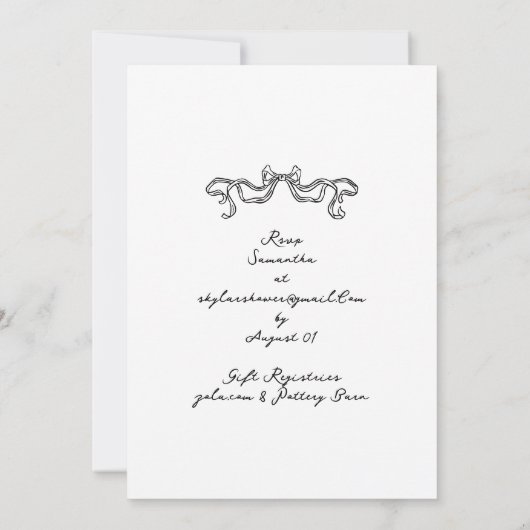 Modernes Retro Boho Doodle UAWG Brautparty Einladung (Rückseite)