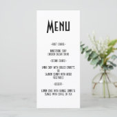 Modernes Retro Bold und Edgy Wedding Menu Menükarte (Stehend Vorderseite)
