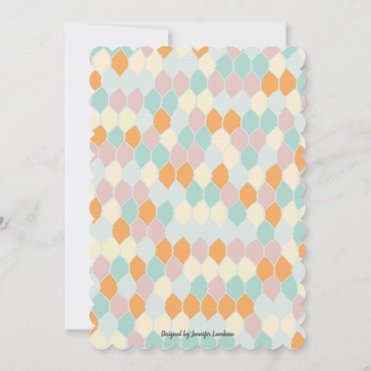 Modernes Retro | BRAUTPARTY Einladung (Rückseite)