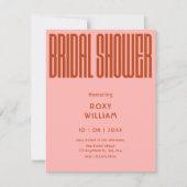 Modernes Retro-Brautparty Einladung (Vorderseite)