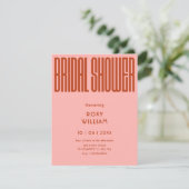 Modernes Retro-Brautparty Einladung (Stehend Vorderseite)