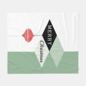 Modernes Retro-Chic Weihnachten des Mittelalters Fleecedecke (Vorderseite (Horizontal))