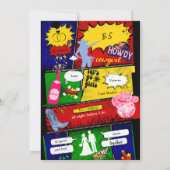 Modernes Retro Comic Bachelorette Cowgirl (Rückseite)