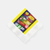 Modernes Retro Comic Bachelorette Cowgirl Serviette (Ecke)