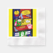 Modernes Retro Comic Bachelorette Cowgirl Serviette (Vorderseite)