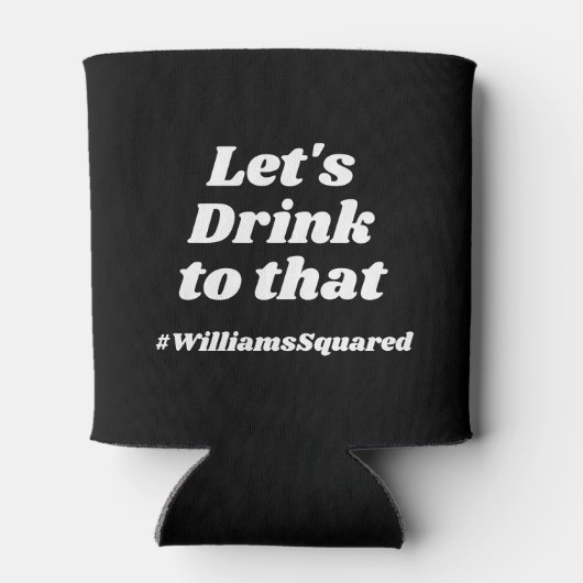 Modernes Retro Cool Fun Wedding Names Gastgeschenk Dosenkühler (Rückseite)