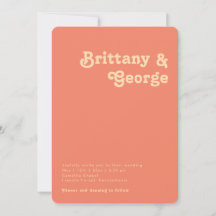 Modernes Retro | Coral Lässig Rounded Edges Weddin