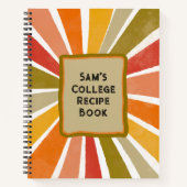 Modernes Retro Custom Favorite Uni Rezept Buch (Vorderseite)
