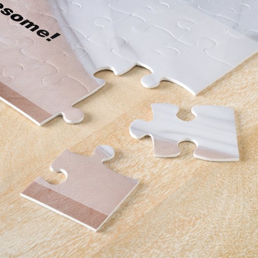 Modernes Retro Daddy Custom Foto Puzzle (Seite)