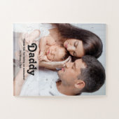 Modernes Retro Daddy Custom Foto Puzzle (Horizontal)