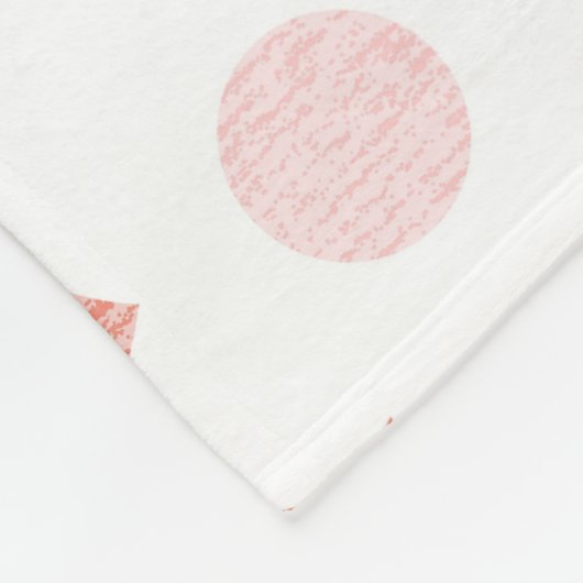 Modernes Retro Daisy Pink Terracotta Pattern Fleecedecke (Ecke)