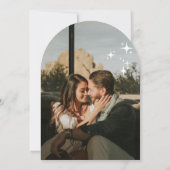 Modernes Retro, das wir heftige Hochzeitseinladung Einladung (Rückseite)