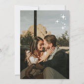 Modernes Retro, das wir heftige Hochzeitseinladung Einladung (Rückseite)