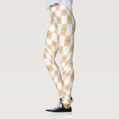 Modernes Retro-Design in beige und grau Leggings (Links)