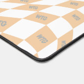 Modernes Retro-Design in beige und grau Schreibtischunterlage (Ecke)