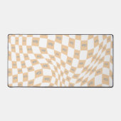 Modernes Retro-Design in beige und grau Schreibtischunterlage (Vorderseite)