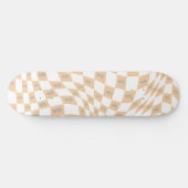 Modernes Retro-Design in beige und grau Skateboard (Horizontal)