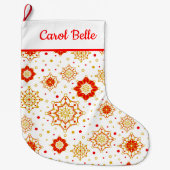 Modernes Retro-Design Mitte des Jahrhunderts Großer Weihnachtsstrumpf (Vorderseite)