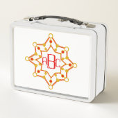 Modernes Retro-Design Mitte des Jahrhunderts Metall Brotdose (Rückseite)