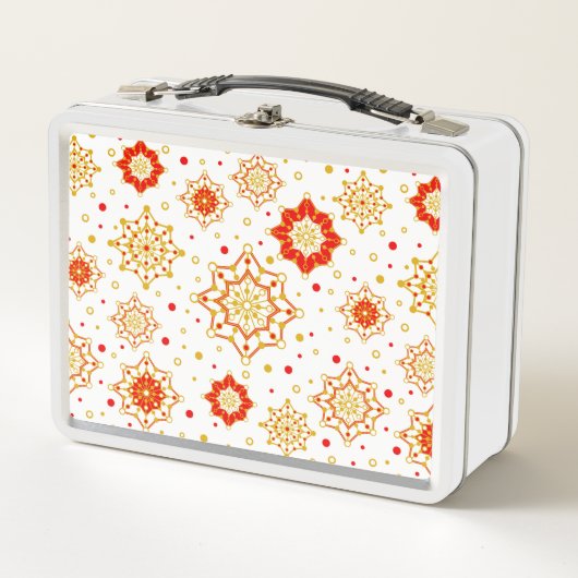 Modernes Retro-Design Mitte des Jahrhunderts Metall Brotdose (Vorderseite)