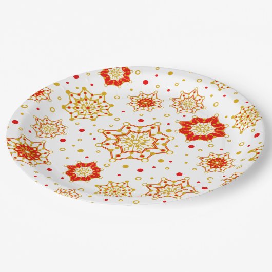 Modernes Retro-Design Mitte des Jahrhunderts Pappteller (Schrägansicht)