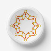 Modernes Retro-Design Mitte des Jahrhunderts Pappteller (Vorderseite)