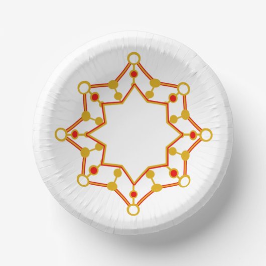 Modernes Retro-Design Mitte des Jahrhunderts Pappteller (Vorderseite)