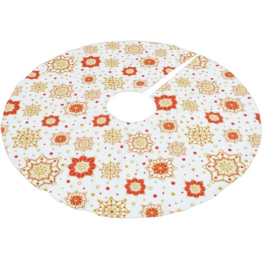 Modernes Retro-Design Mitte des Jahrhunderts Polyester Weihnachtsbaumdecke (Schrägansicht)