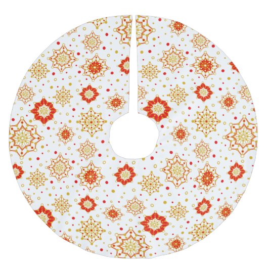 Modernes Retro-Design Mitte des Jahrhunderts Polyester Weihnachtsbaumdecke (Vorderseite)