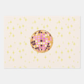 Modernes Retro Diskothek Ball Geschenkpapier Set (Vorderseite 3)