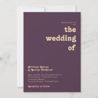 Modernes Retro | Dunkel Lila die Hochzeit von