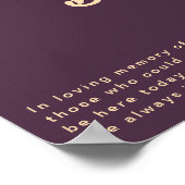 Modernes Retro | Dunkel Lila diese Kerze Burns Poster (Ecke)