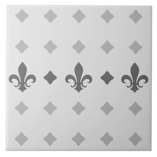 Modernes Retro Elegantes Tiles Lilie Muster Fliese (Vorderseite)