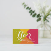 Modernes Retro-Farbhaar-Styling #2 Visitenkarte (Stehend Vorderseite)