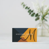 Modernes Retro-Farbmuster Monogramm #19 Visitenkarte (Stehend Vorderseite)