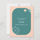 Modernes Retro-Foto des Mittelalters Save the Date (Rückseite)