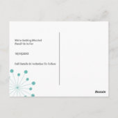 Modernes Retro-Foto des Mittelalters Save the Date Postkarte (Rückseite)